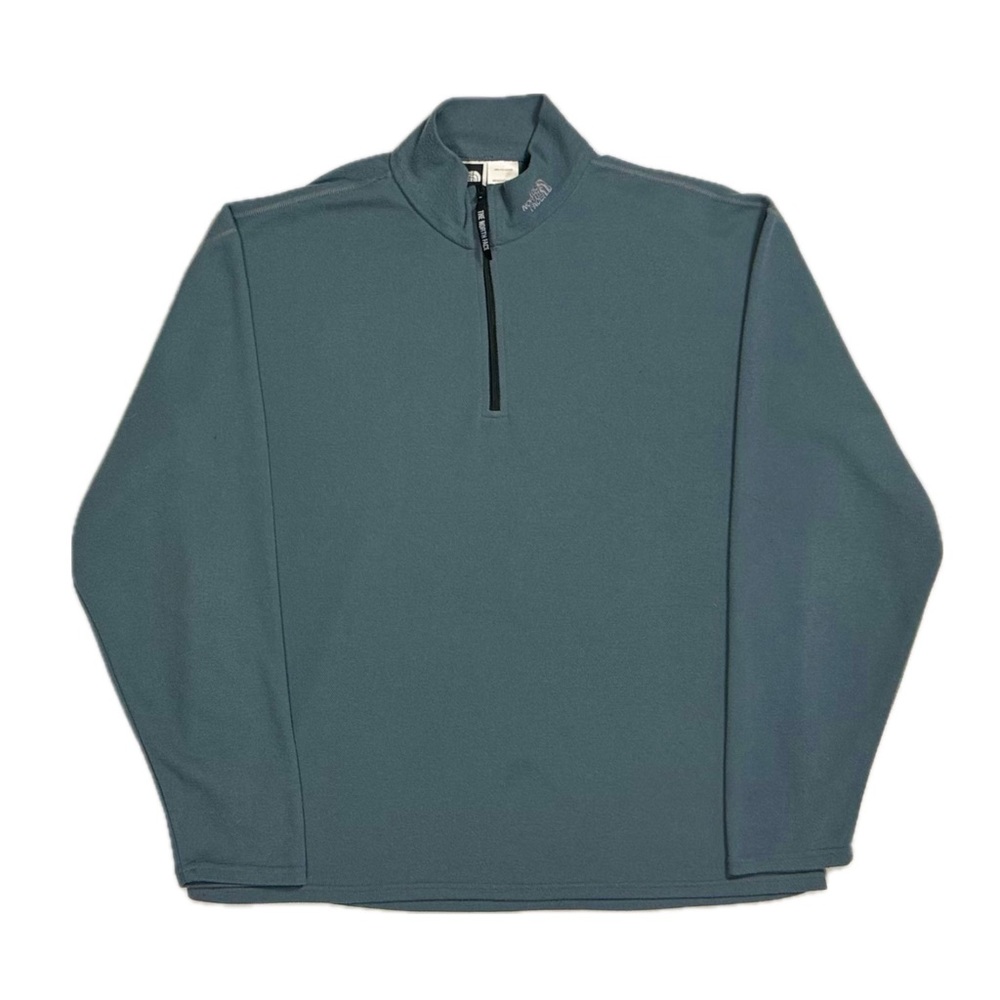 Vintage 90s North Face Made in USA blue quarter zip fleece sweatshirt mens XL